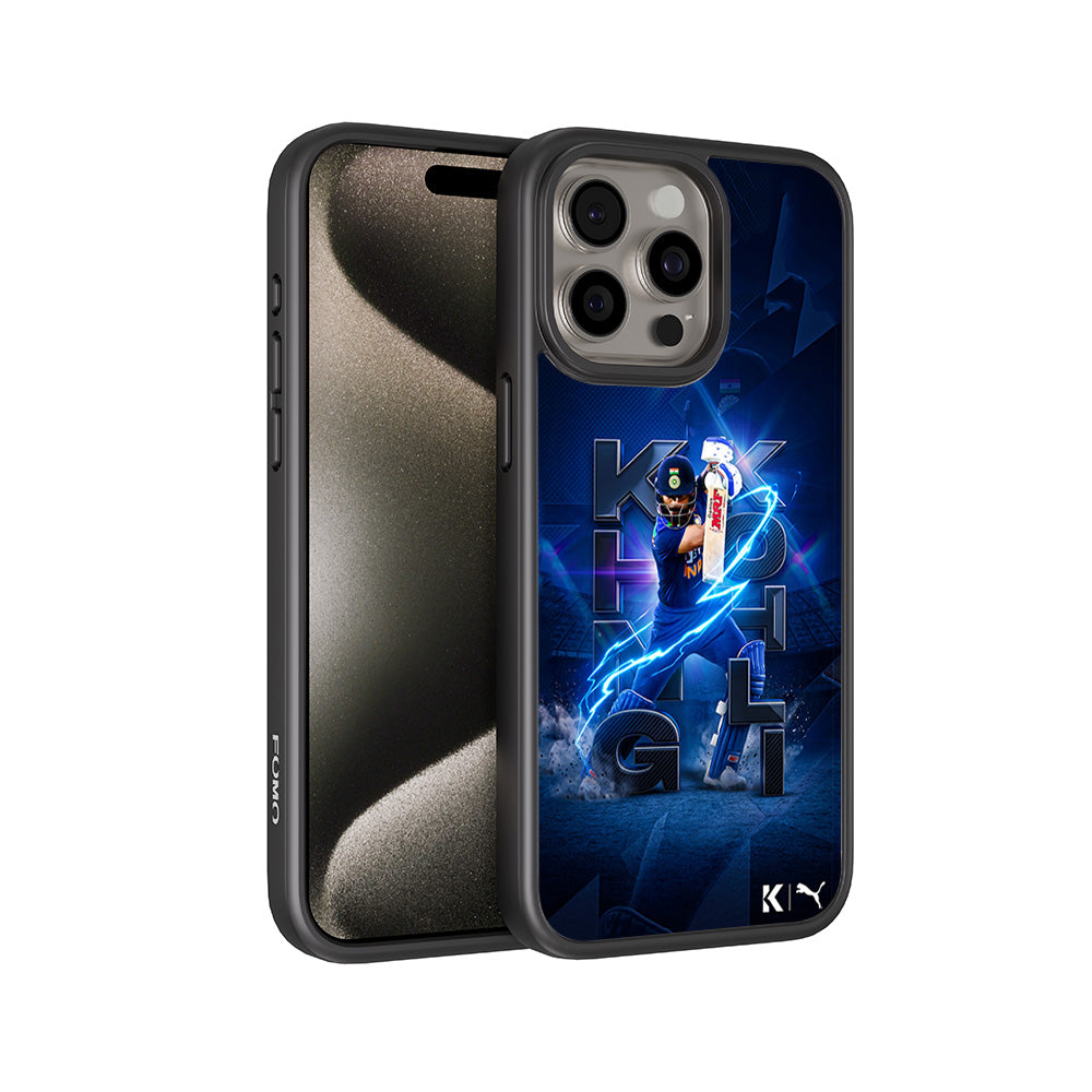 Virat Kohli King Kohli Cricket Sports 3D Skin with Shockguard Armour Magsafe Case for Apple iPhone 15 Pro