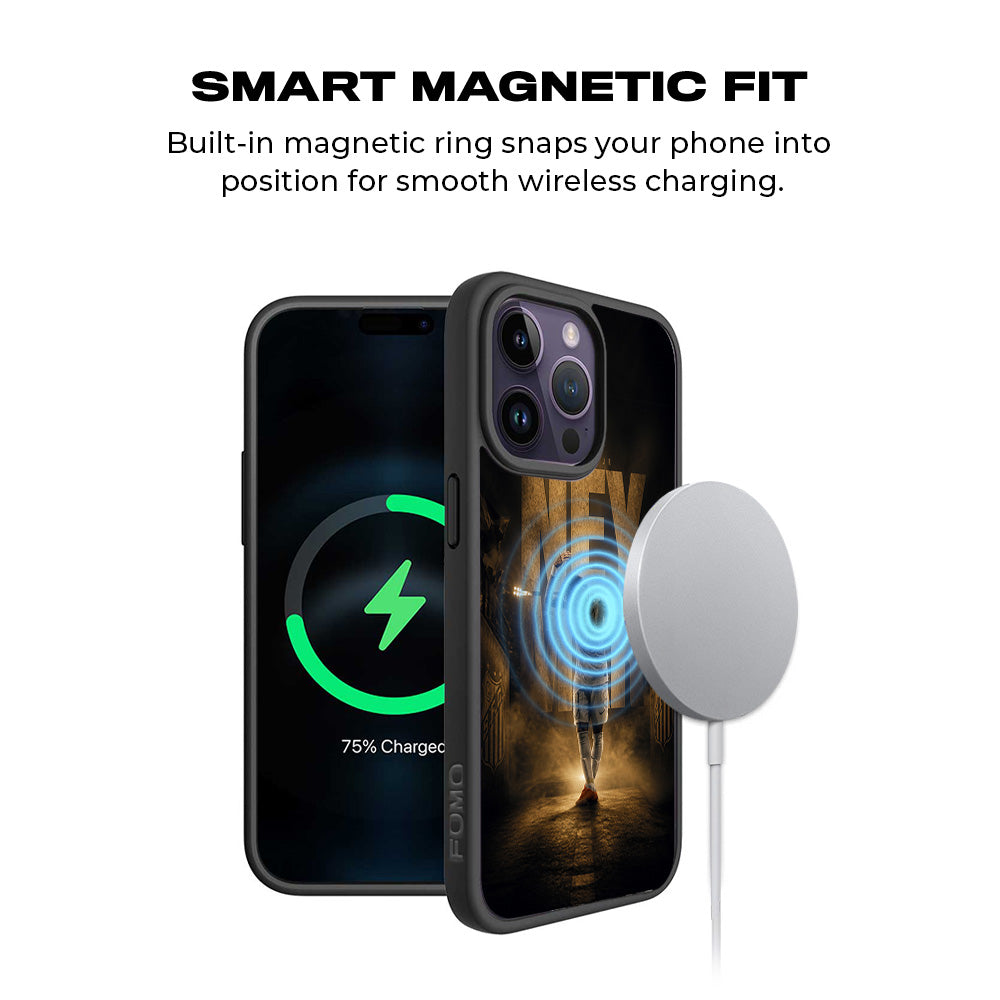 Ney Magic Football Sports 3D Skin with Shockguard Armour Magsafe Case for Apple iPhone 15 Pro