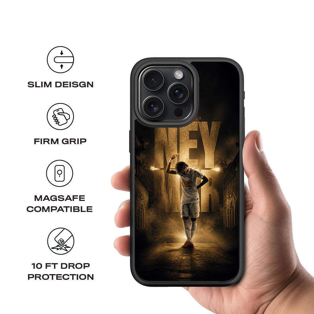 Ney Magic Football Sports 3D Skin with Shockguard Armour Magsafe Case for Apple iPhone 15 Pro