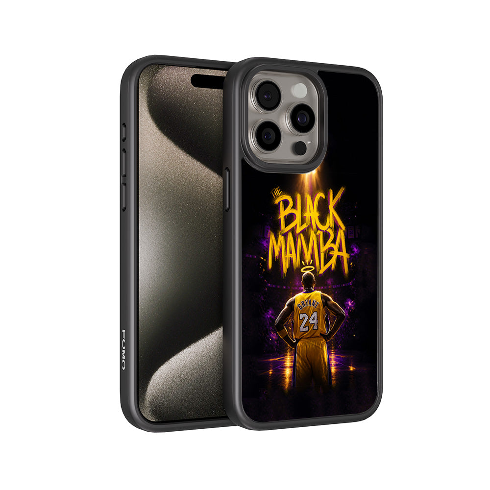 Black Mamba 24 Basketball Sports 3D Skin with Shockguard Armour Magsafe Case for Apple iPhone 15 Pro