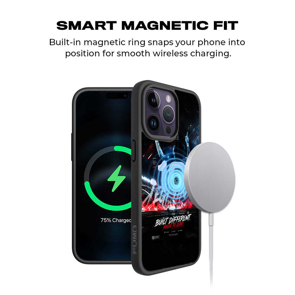 Number 10 Football Sports 3D Skin with Shockguard Armour Magsafe Case for Apple iPhone 15 Pro
