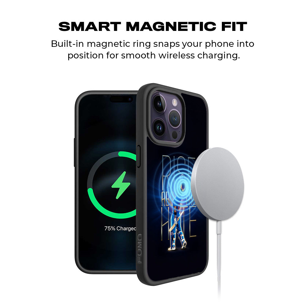 Rise Above The Hate Cricket Sports 3D Skin with Shockguard Armour Magsafe Case for Apple iPhone 15 Pro Max