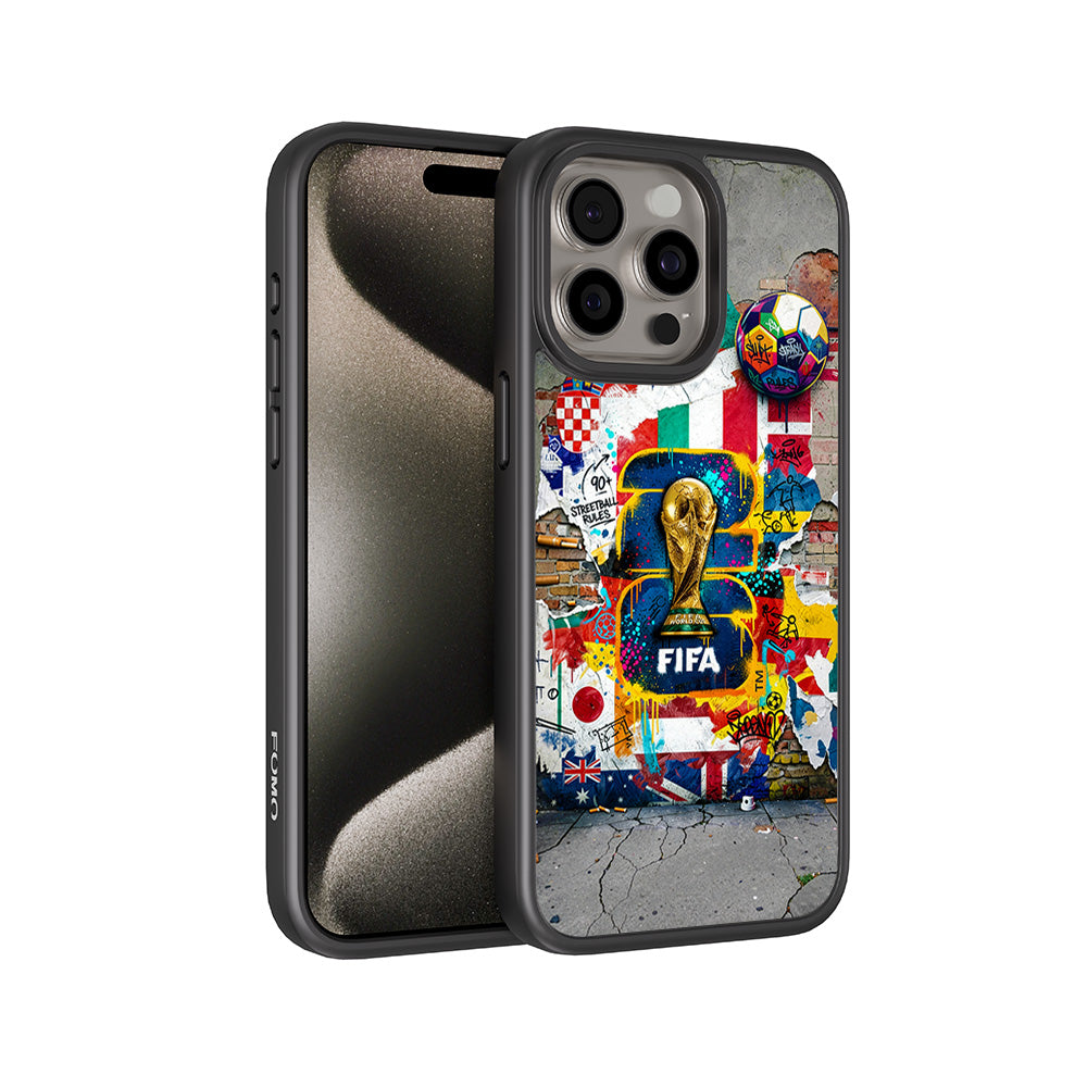 FIFA World Cup Streetstyle Sports 3D Skin with Shockguard Armour Magsafe Case for Apple iPhone 15 Pro Max