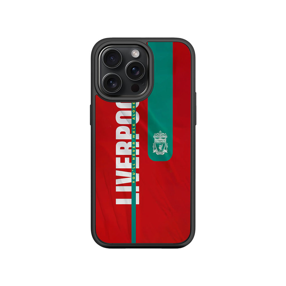 Liverpool You Will Never Walk Alone Sports 3D Skin with Shockguard Armour Magsafe Case for Apple iPhone 15 Pro