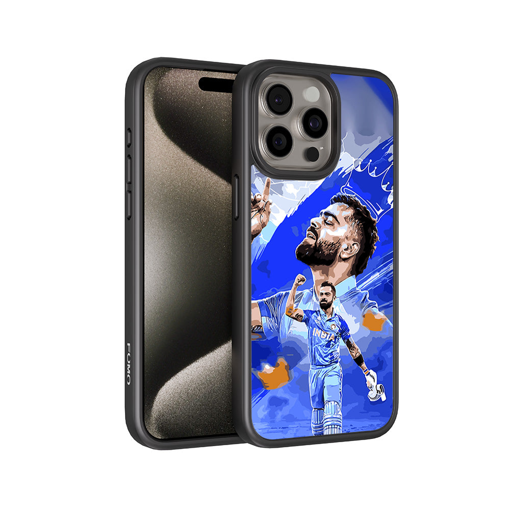 Virat Kohli Champion Sports 3D Skin with Shockguard Armour Magsafe Case for Apple iPhone 15 Pro