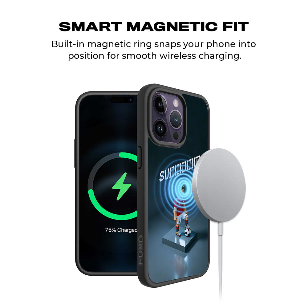 Legend Ronaldo 3D Skin with Shockguard Armour Magsafe Case for Apple iPhone 15 Pro