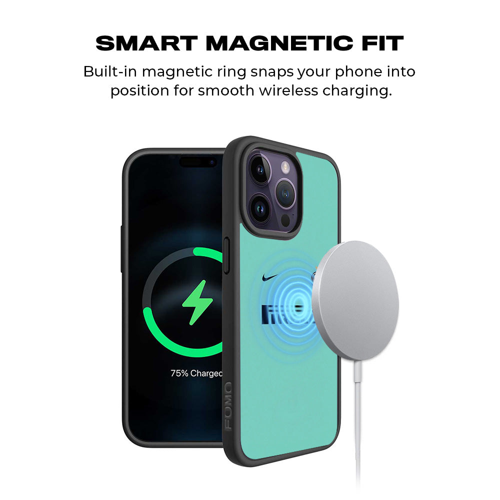 Pirelli Green 3D Skin with Shockguard Armour Magsafe Case for Apple iPhone 15 Pro