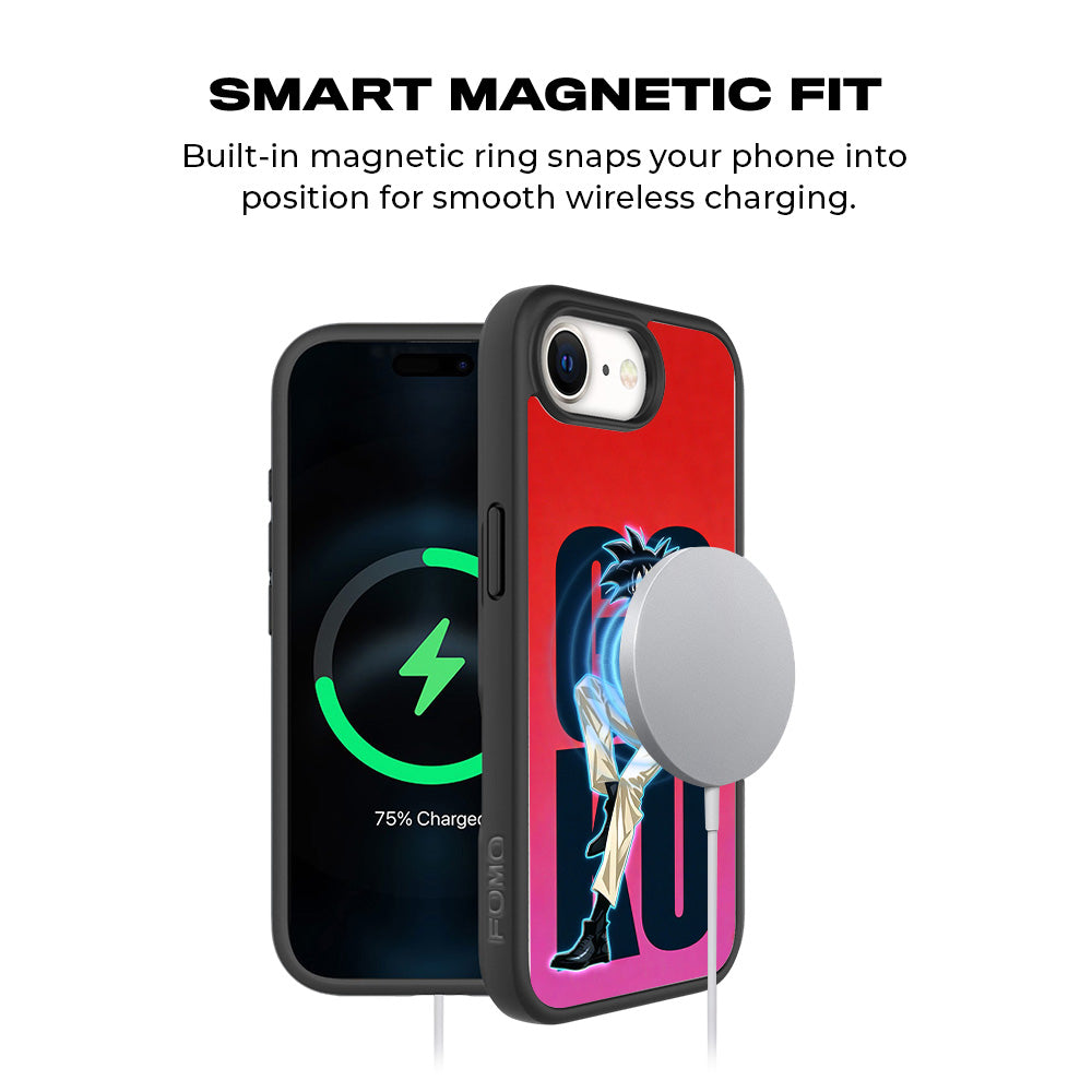 Goku Streetwear Aura 3D Skin with Shockguard Armour Magsafe Case for Apple iPhone 16E