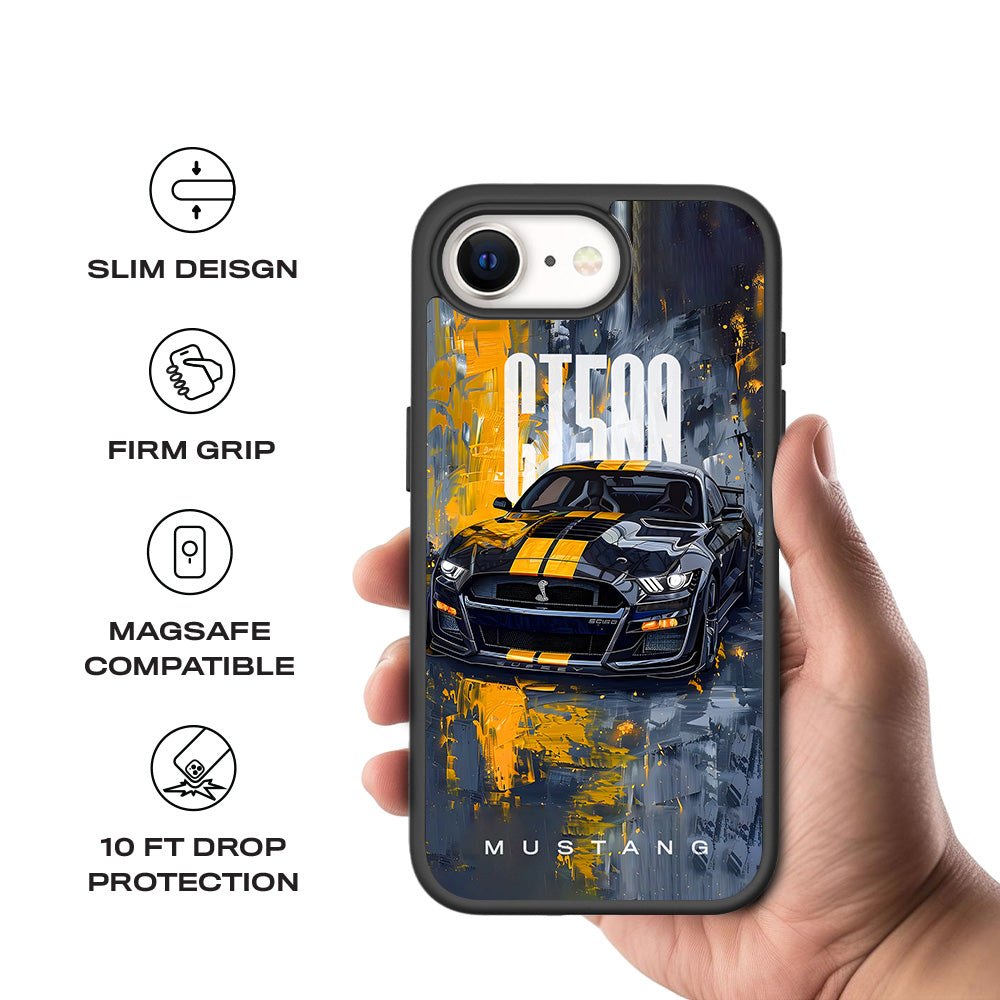 Ford Mustang GT500 3D Skin with Shockguard Armour Magsafe Case for Apple iPhone 16E