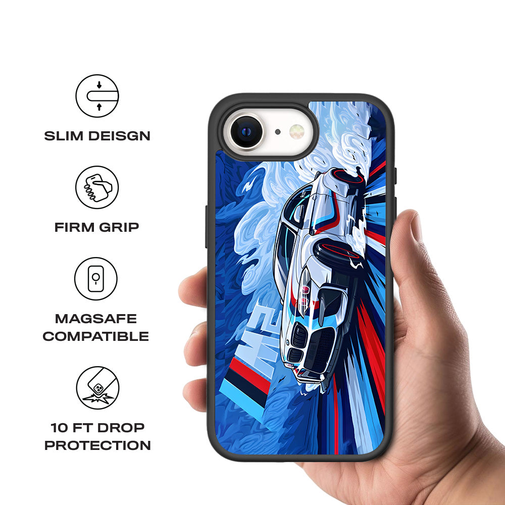 BMW M2 3D Skin with Shockguard Armour Magsafe Case for Apple iPhone 16E