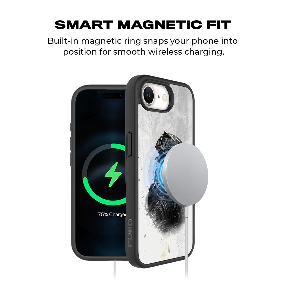 Wakanda Forever Black Panther Comic 3D Skin with Shockguard Armour Magsafe Case for Apple iPhone 16E