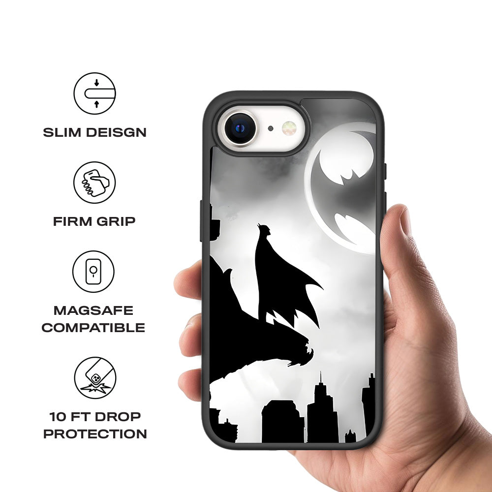 Gotham Hero 3D Skin with Shockguard Armour Magsafe Case for Apple iPhone 16E