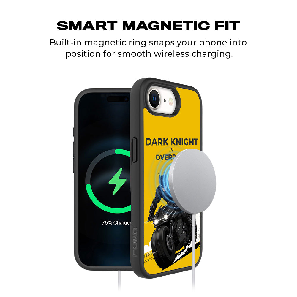 Dark Knight Overdrive Comics 3D Skin with Shockguard Armour Magsafe Case for Apple iPhone 16E