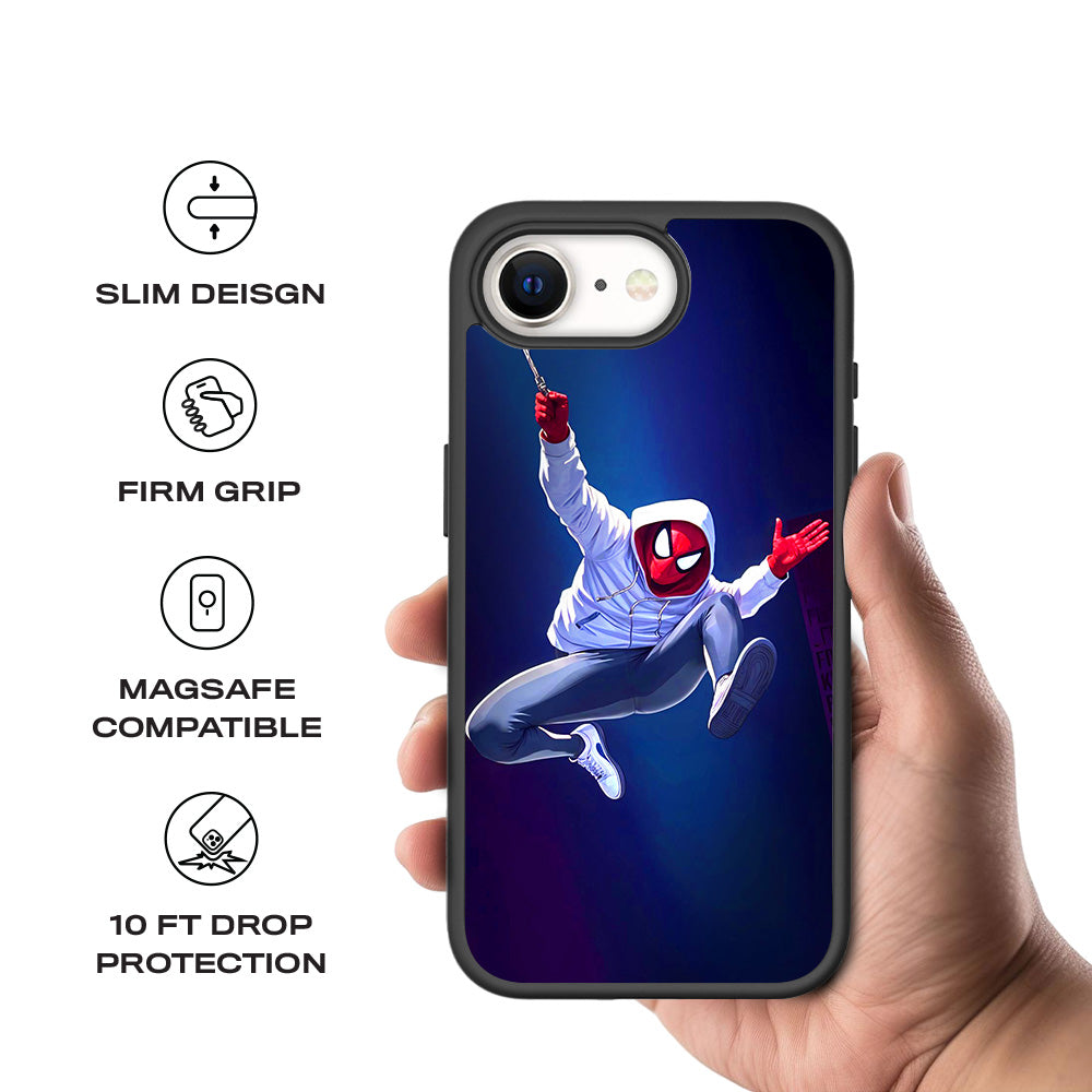 Web Hero Skyline Comics 3D Skin with Shockguard Armour Magsafe Case for Apple iPhone 16E