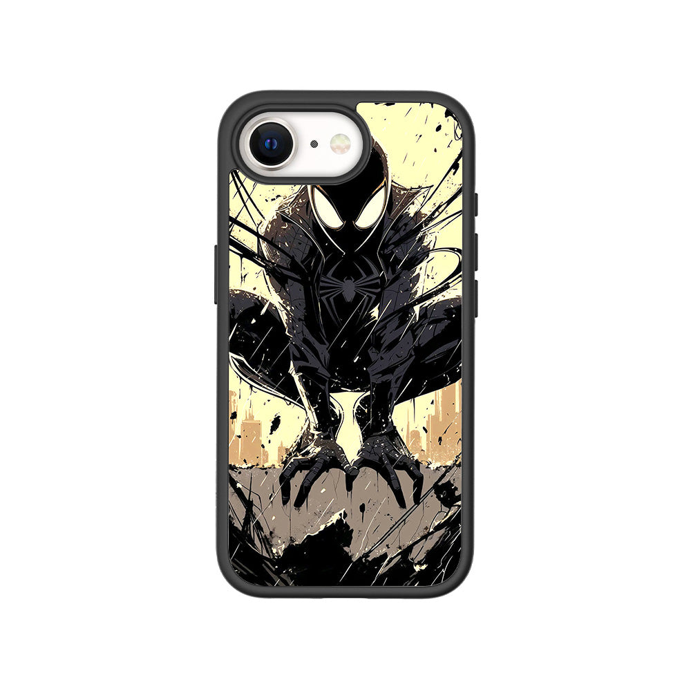 The Venomous Shadow in Black Silence Comics 3D Skin with Shockguard Armour Magsafe Case for Apple iPhone 16E