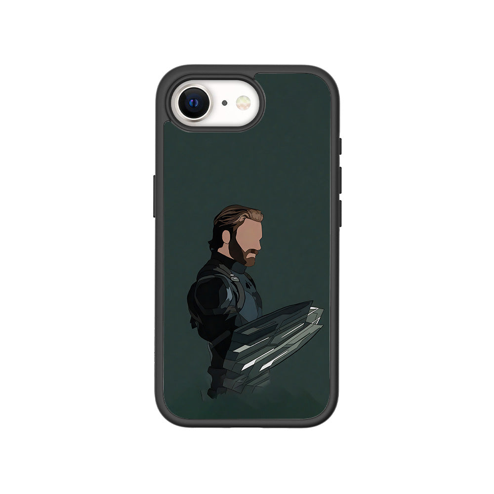 Cap's Shield 3D Skin with Shockguard Armour Magsafe Case for Apple iPhone 16E