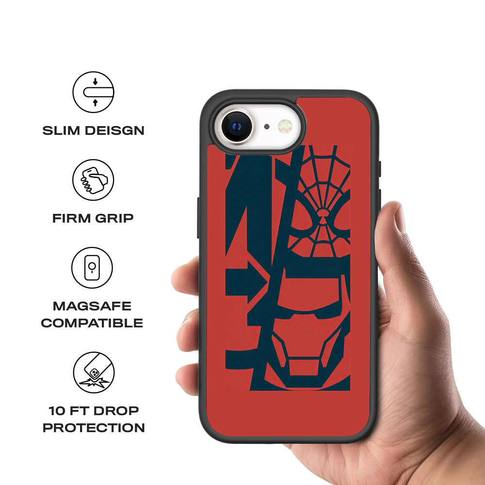 Marvel Trio 3D Skin with Shockguard Armour Magsafe Case for Apple iPhone 16E