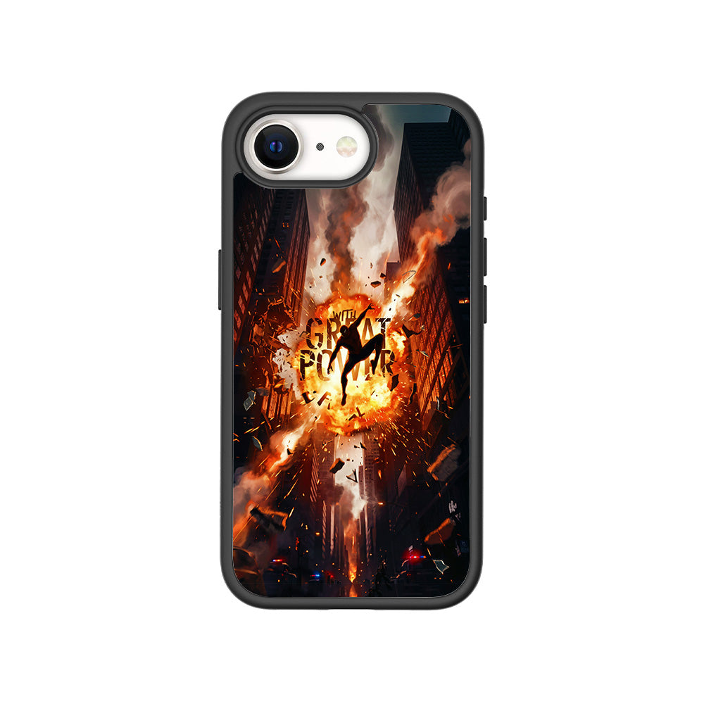 Spider-Man With Great Power 3D Skin with Shockguard Armour Magsafe Case for Apple iPhone 16E