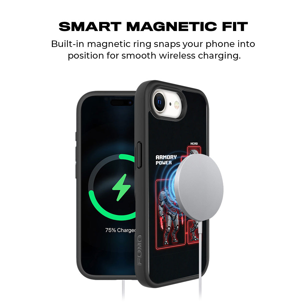 Armory Power 3D Skin with Shockguard Armour Magsafe Case for Apple iPhone 16E