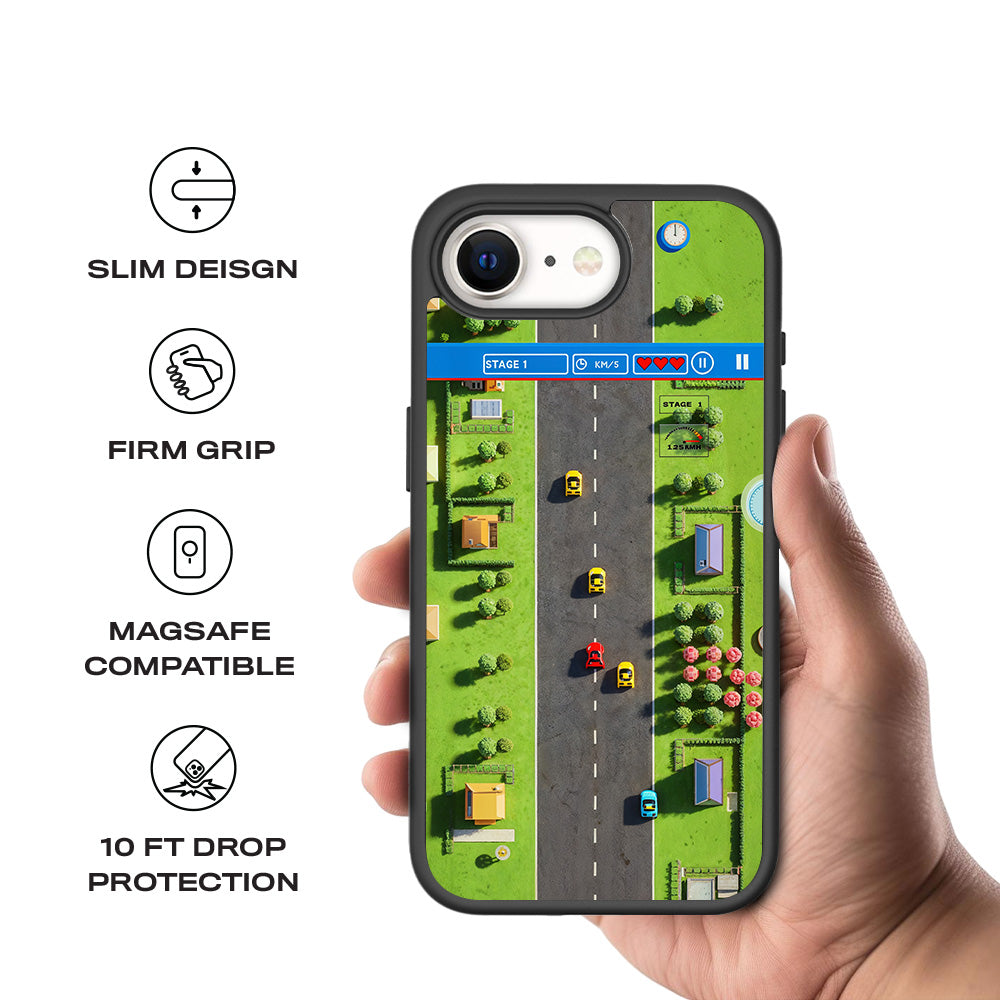 Race to Victory 3D Skin with Shockguard Armour Magsafe Case for Apple iPhone 16E