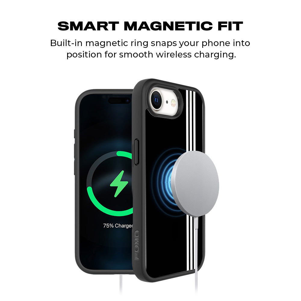 Adidas Logo 3D Skin with Shockguard Armour Magsafe Case for Apple iPhone 16E