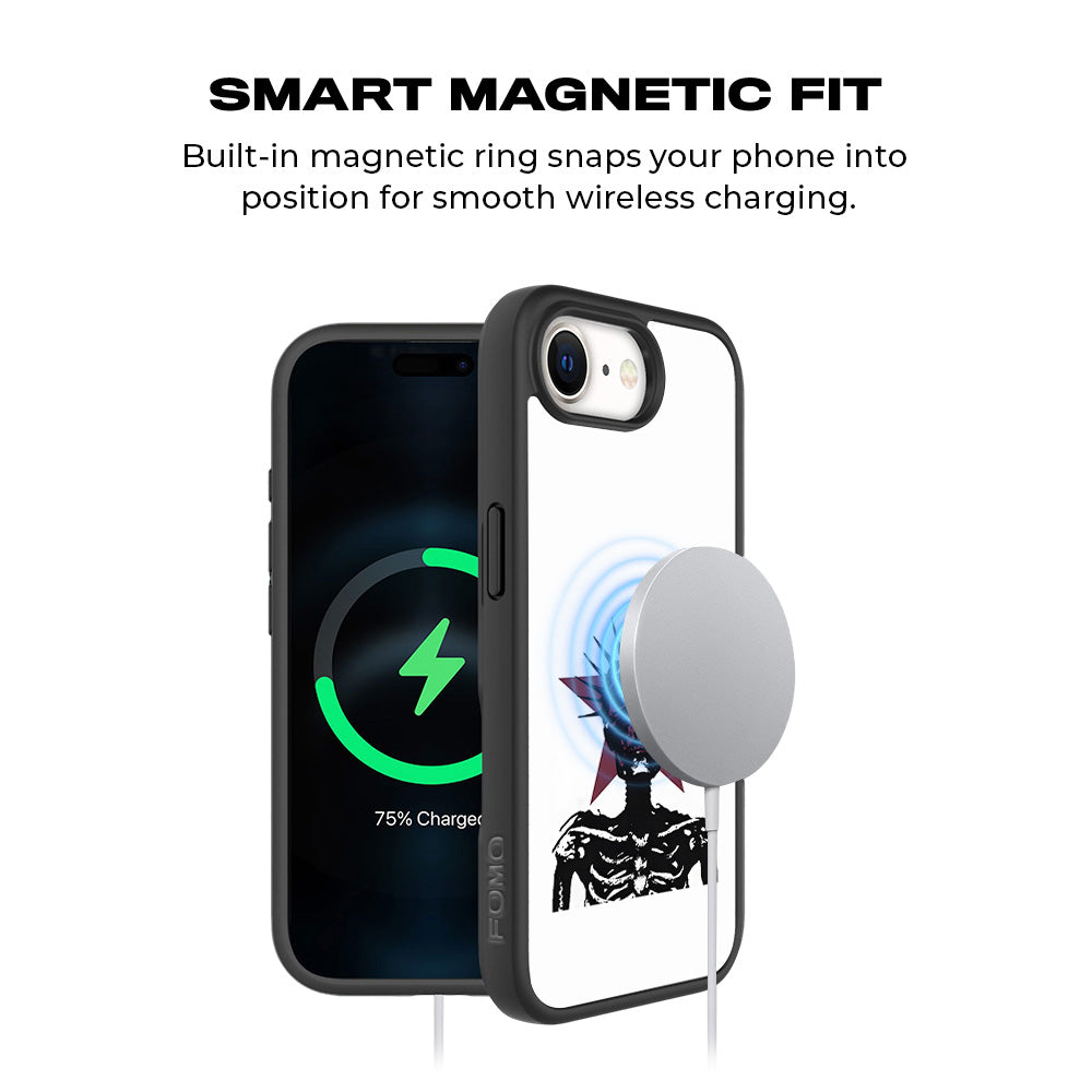 Star Skull Rock 3D Skin with Shockguard Armour Magsafe Case for Apple iPhone 16E