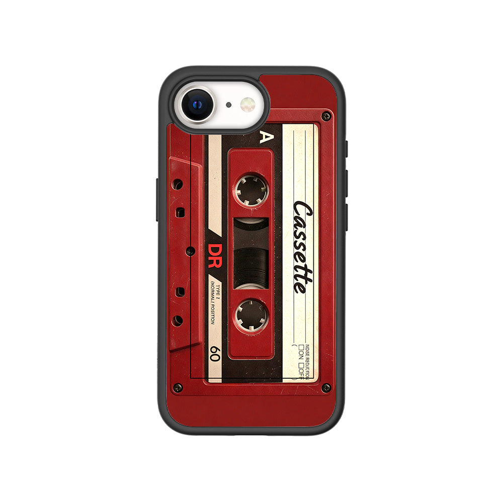 The Retro Cassette 3D Skin with Shockguard Armour Magsafe Case for Apple iPhone 16E