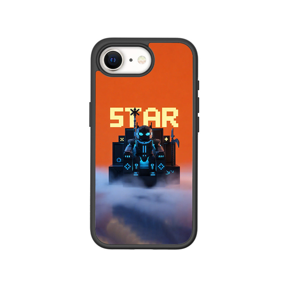 Pixelated Star 3D Skin with Shockguard Armour Magsafe Case for Apple iPhone 16E