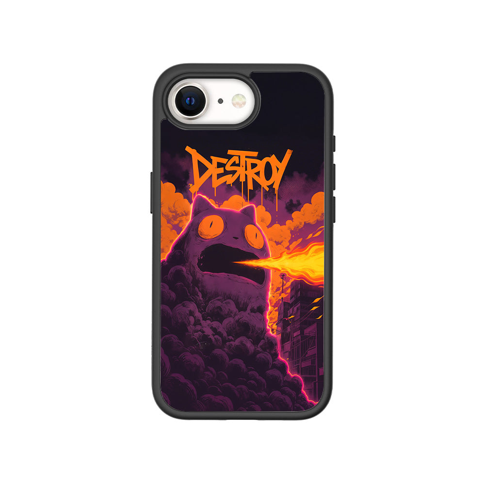 Destroy Cityscape 3D Skin with Shockguard Armour Magsafe Case for Apple iPhone 16E