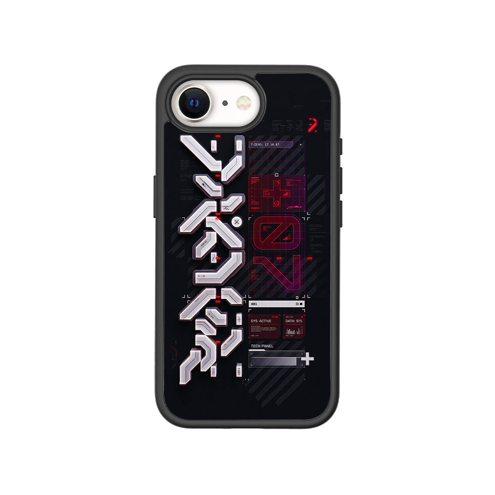 Tech Panel System Update 3D Skin with Shockguard Armour Magsafe Case for Apple iPhone 16E