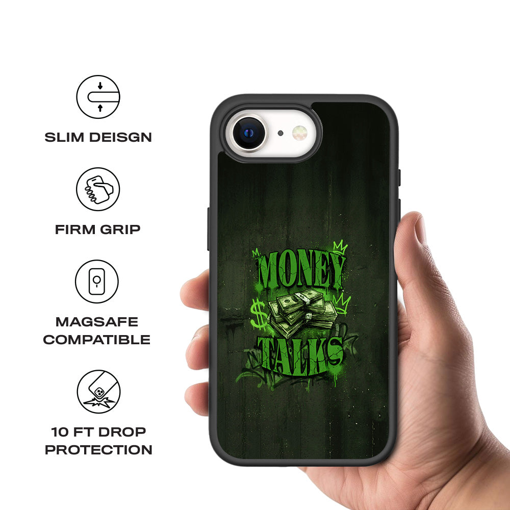 Money Talks 3D Skin with Shockguard Armour Magsafe Case for Apple iPhone 16E