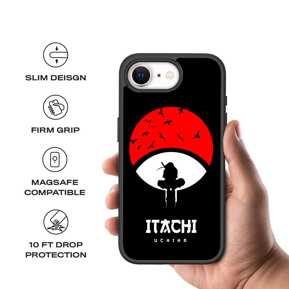Itachi Uchiha The Clan Killer 3D Skin with Shockguard Armour Magsafe Case for Apple iPhone 16E