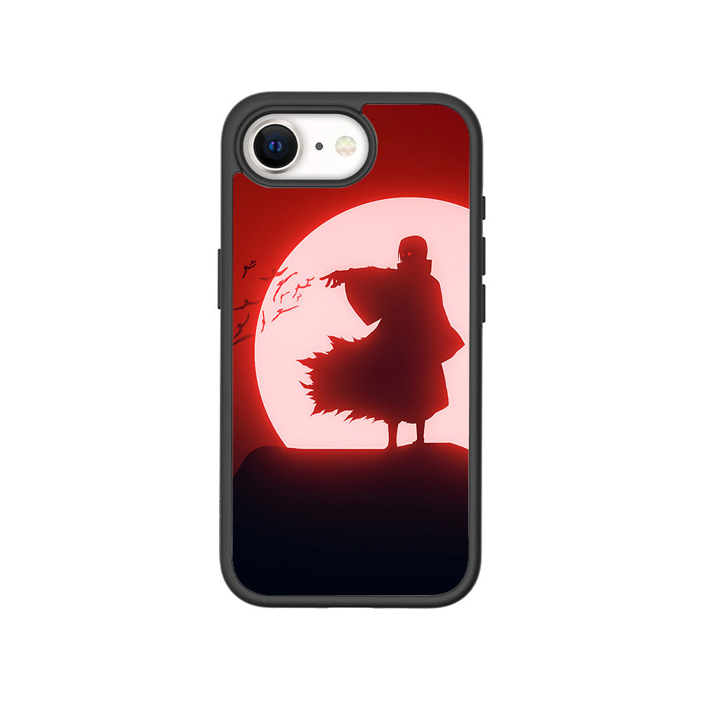 Itachi Uchiha Under Red Moon 3D Skin with Shockguard Armour Magsafe Case for Apple iPhone 16E