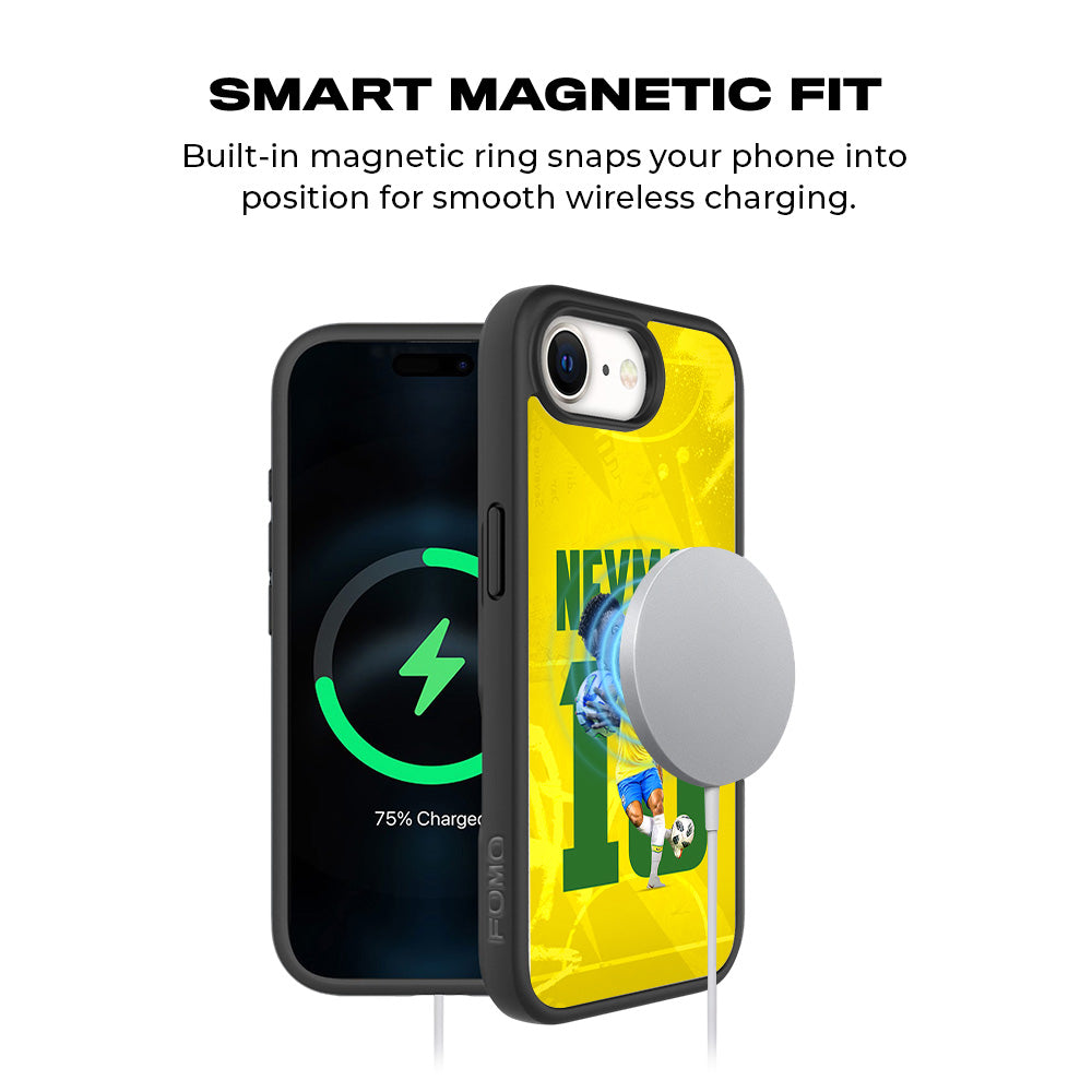 Neymar Da Silva Sports 3D Skin with Shockguard Armour Magsafe Case for Apple iPhone 16E