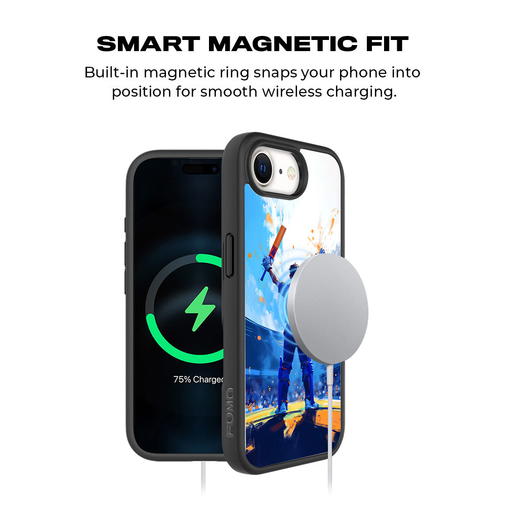 King Virat Kohli Sports 3D Skin with Shockguard Armour Magsafe Case for Apple iPhone 16E