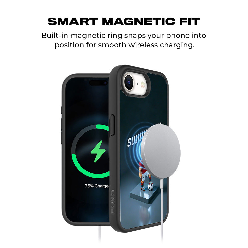 Legend Ronaldo 3D Skin with Shockguard Armour Magsafe Case for Apple iPhone 16E