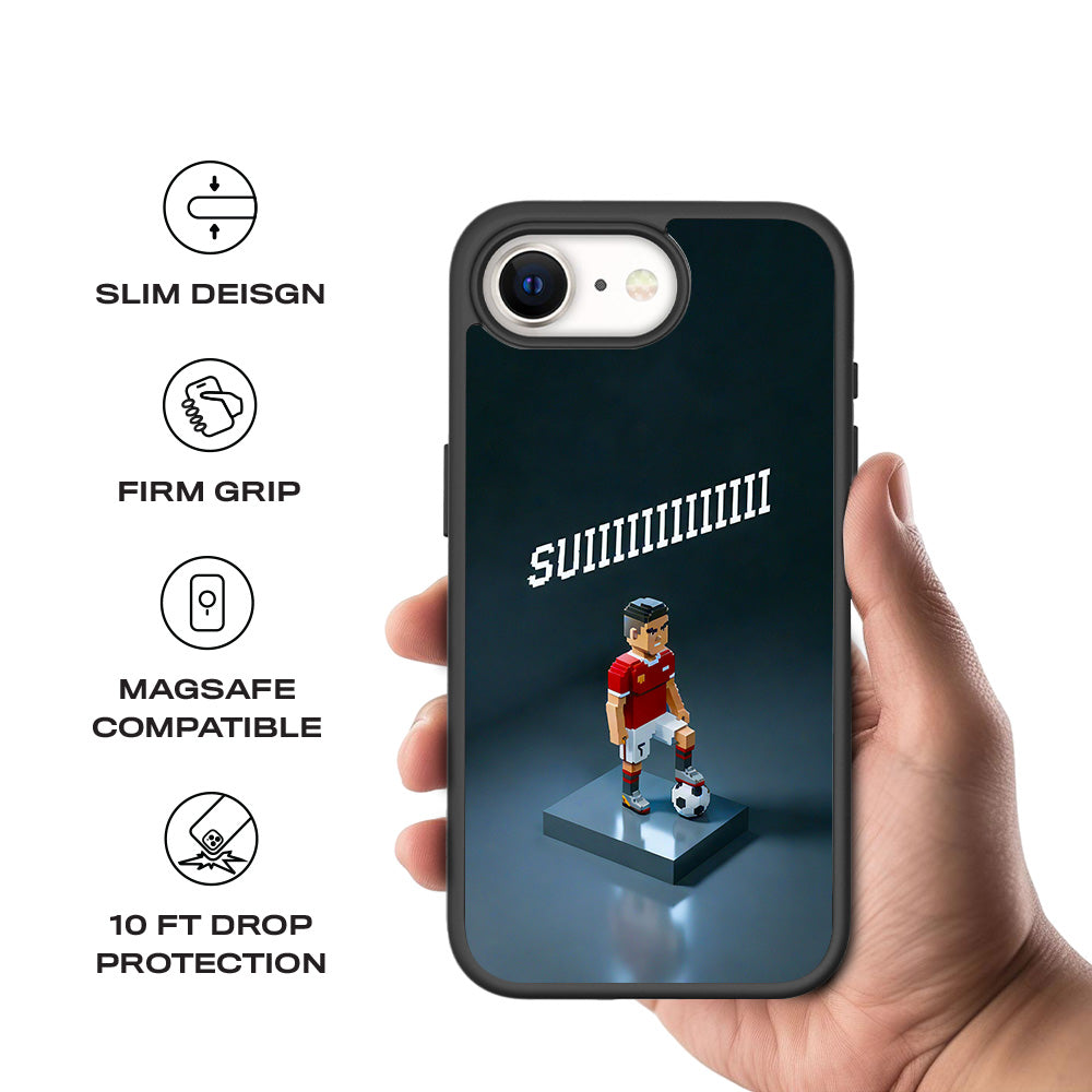 Legend Ronaldo 3D Skin with Shockguard Armour Magsafe Case for Apple iPhone 16E