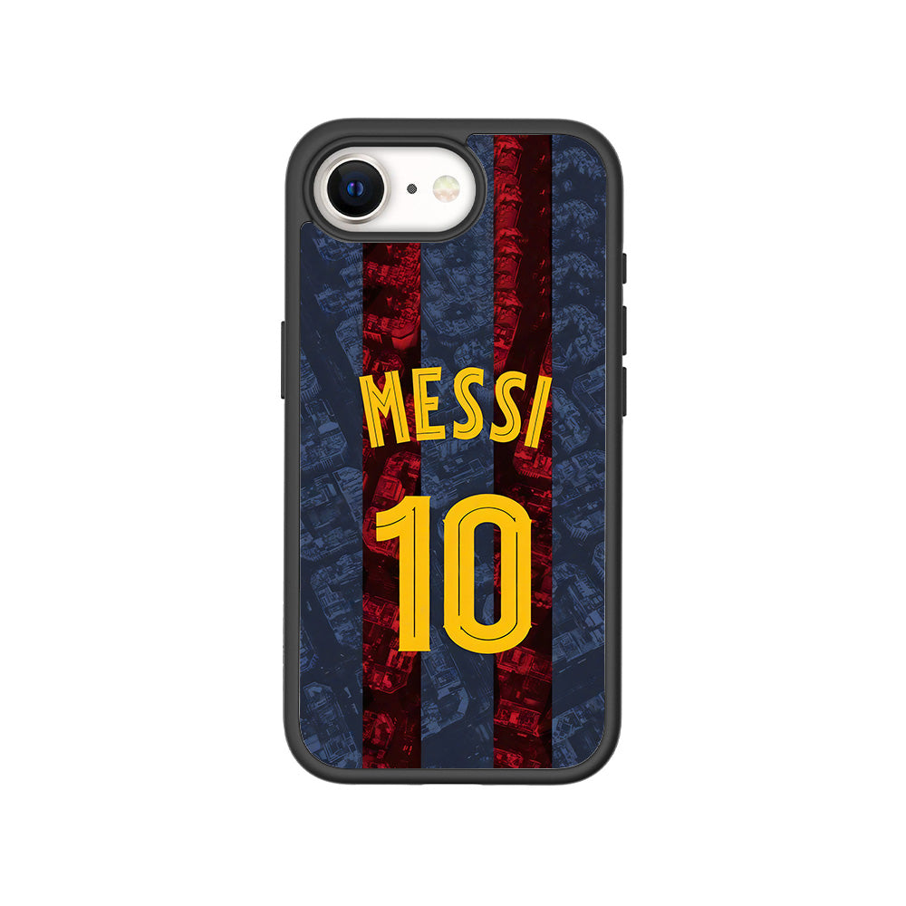 Messi Barcelona Jersey 3D Skin with Shockguard Armour Magsafe Case for Apple iPhone 16E