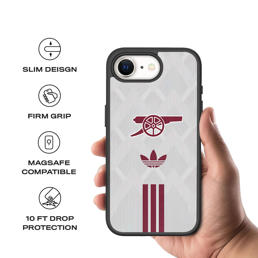 Arsenal x Adidas 3D Skin with Shockguard Armour Magsafe Case for Apple iPhone 16E