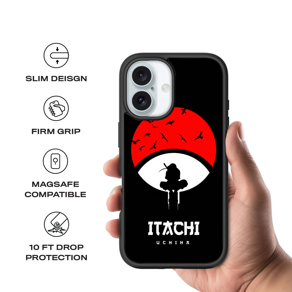 Itachi Uchiha The Clan Killer 3D Skin with Shockguard Armour Magsafe Case for Apple iPhone 16