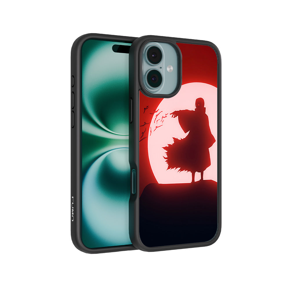 Itachi Uchiha Under Red Moon 3D Skin with Shockguard Armour Magsafe Case for Apple iPhone 16 Plus