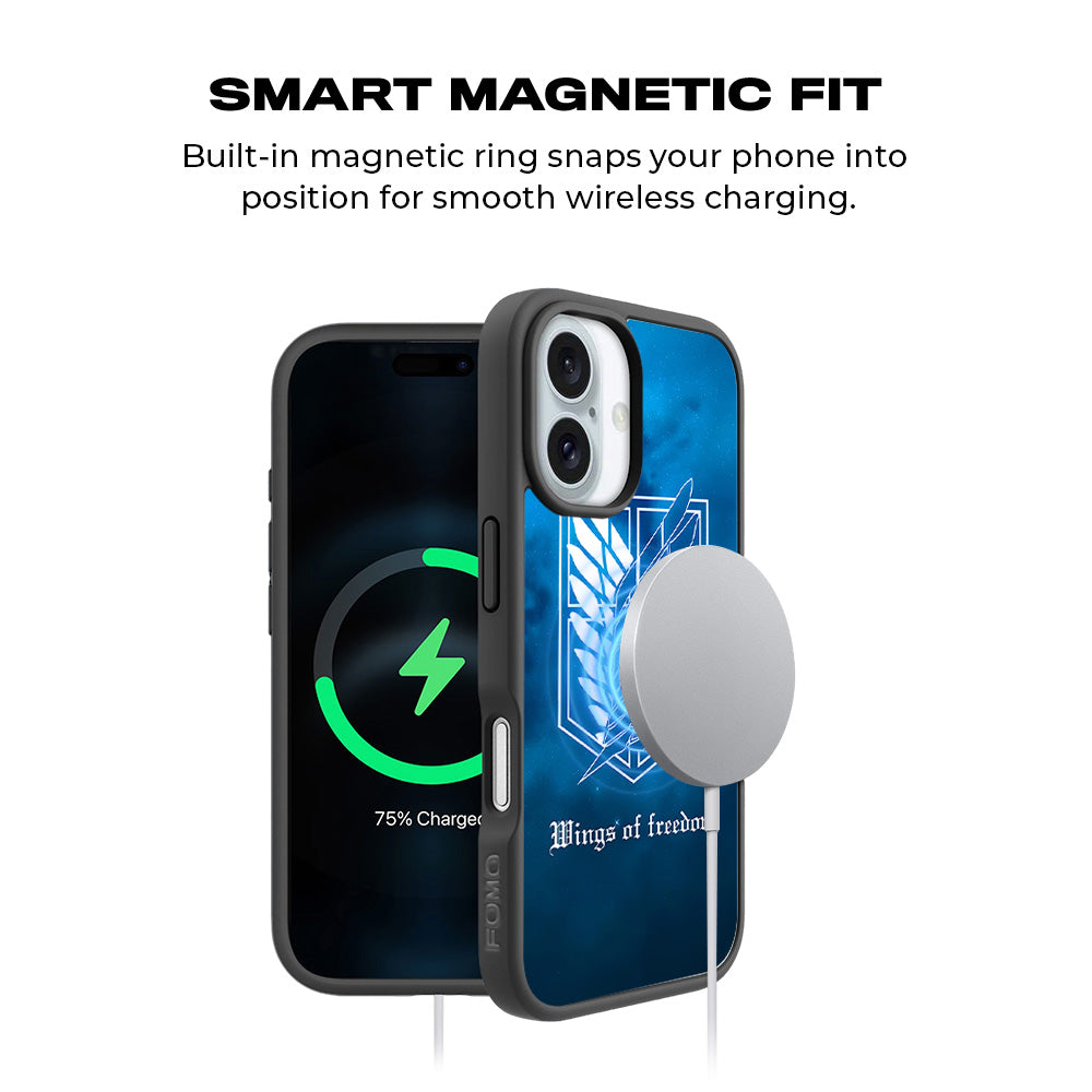 Scouting Legion AOT 3D Skin with Shockguard Armour Magsafe Case for Apple iPhone 16 Plus