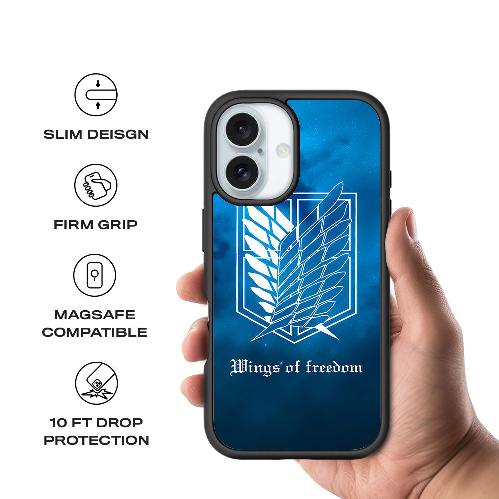 Scouting Legion AOT 3D Skin with Shockguard Armour Magsafe Case for Apple iPhone 16 Plus