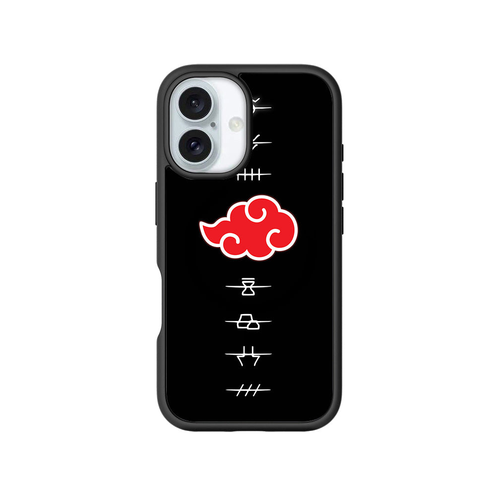 Akatsuki Logo Naruto Anime 3D Skin with Shockguard Armour Magsafe Case for Apple iPhone 16 Plus