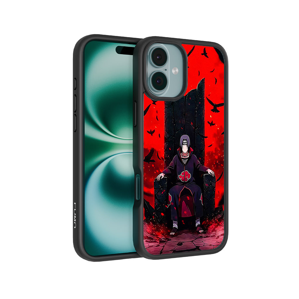 Itachi Uchiha Sitting on Throne 3D Skin with Shockguard Armour Magsafe Case for Apple iPhone 16 Plus