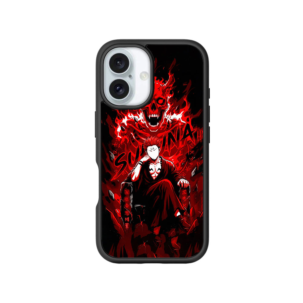 Sukuna Inferno Throne 3D Skin with Shockguard Armour Magsafe Case for Apple iPhone 16