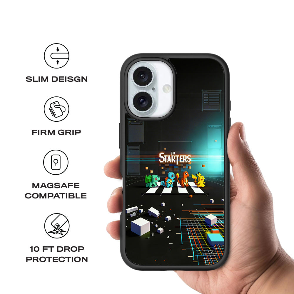 The Pokemon Starters 3D Skin with Shockguard Armour Magsafe Case for Apple iPhone 16 Plus