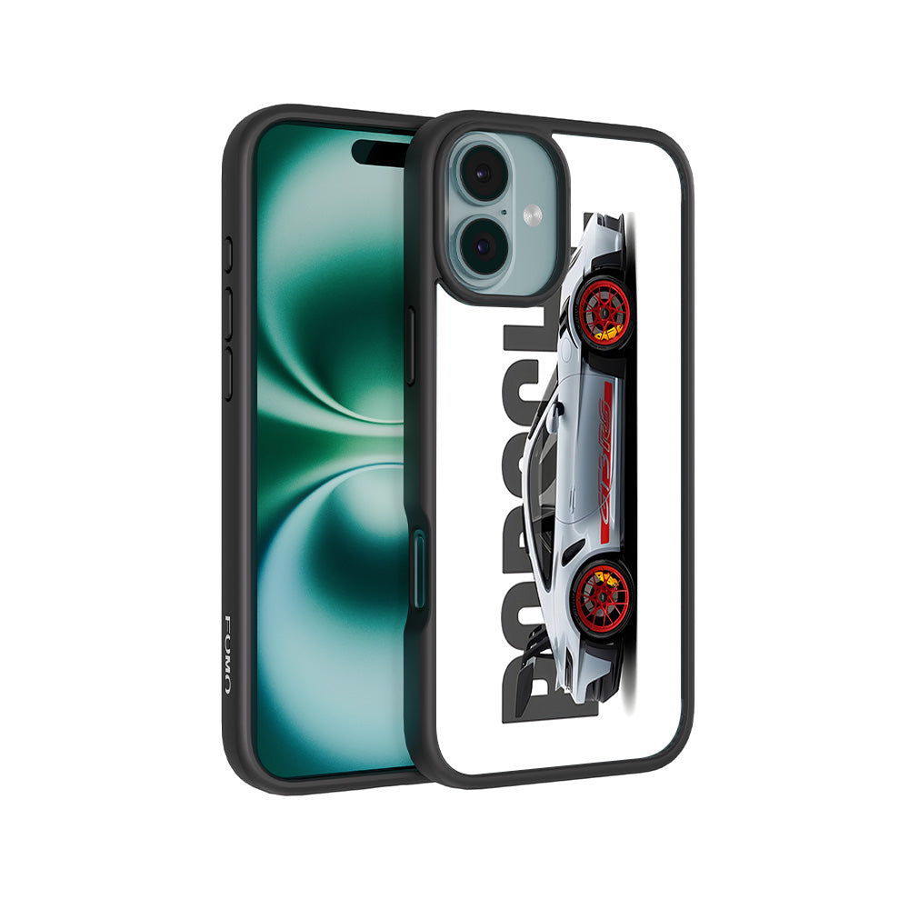 Porsche 911 GT3 3D Skin with Shockguard Armour Magsafe Case for Apple iPhone 16 Plus