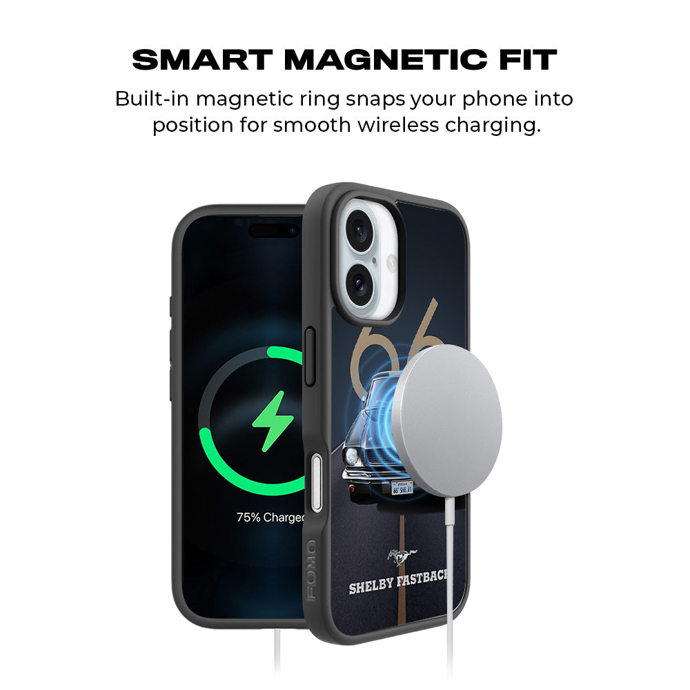 Shelby Mustang GT350H 3D Skin with Shockguard Armour Magsafe Case for Apple iPhone 16 Plus