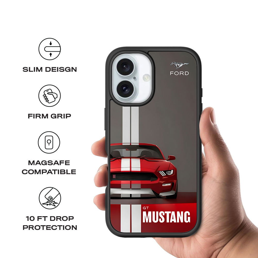 Ford GT Mustang 3D Skin with Shockguard Armour Magsafe Case for Apple iPhone 16